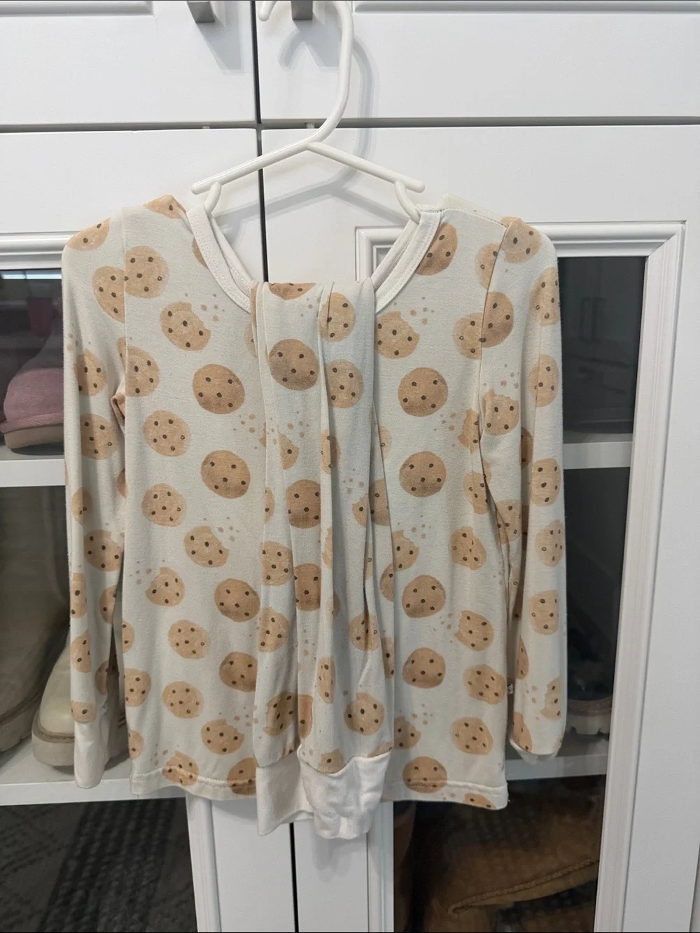 Caden Lane Cream Pajamas with Cookie Print